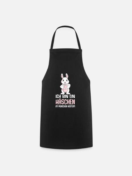 Hasen Kostüm Hase Kaninchen Häschen - Kochschürze - Schwarz