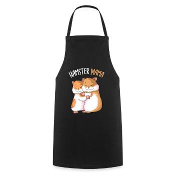 Hamster Mama Girls Ladies - Cooking Apron - black - Front - AI Model Male 185 dark (185cm)