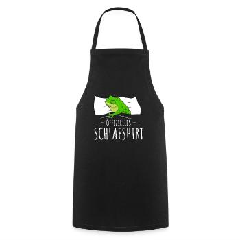 Offizielles Schlafshirt Frosch Frösche Damen - Kochschürze - Schwarz - Vorne - AI Model Male 185 dark (185cm)
