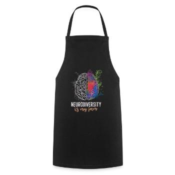 Neurodiversity Is My Jam Autism Awareness - Cooking Apron - black - Front - AI Model Male 185 dark (185cm)