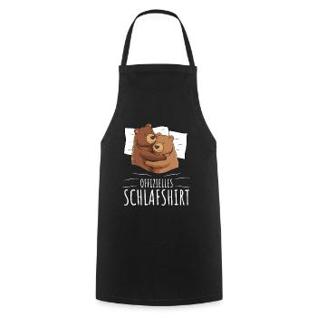 Offizielles Schlafshirt Bär Grizzly Braunbär - Kochschürze - Schwarz - Vorne - AI Model Male 185 dark (185cm)