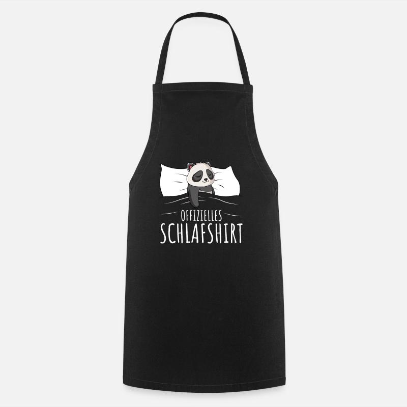 Offizielles Schlafshirt Panda - Kochschürze - Schwarz