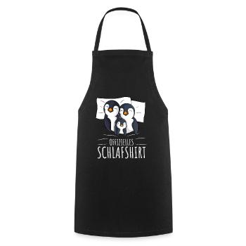 Offizielles Schlafshirt Pinguin Familie - Kochschürze - Schwarz - Vorne - AI Model Male 185 dark (185cm)