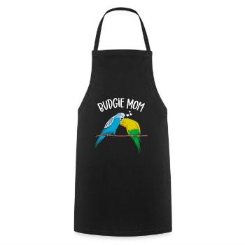 Budgie Maman Maman Oiseau Cadeau - Tablier de cuisine - noir - Devant - AI Model Male 185 dark (185cm)