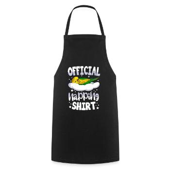 Budgerigar Sleeping Shirt Bird Gift - Cooking Apron - black - Front - AI Model Male 185 dark (185cm)