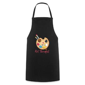 Art Therapist Creative Therapeutic - Cooking Apron - black - Front - AI Model Male 185 dark (185cm)