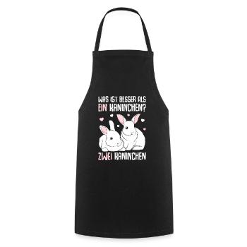 Kaninchen Hasen Haustier Hase - Kochschürze - Schwarz - Vorne - AI Model Male 185 dark (185cm)