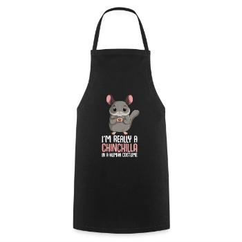 Chinchilla Kostüm Kinder Mädchen - Kochschürze - Schwarz - Vorne - AI Model Male 185 dark (185cm)
