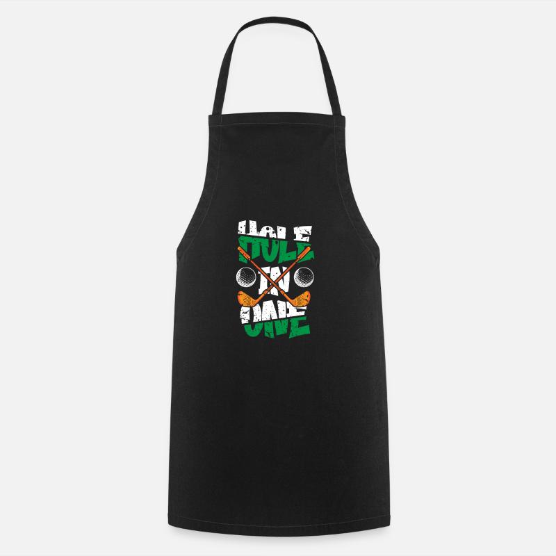 Golf Golfer Present Golf Player Golf Club Golf Ball - Cooking Apron - black