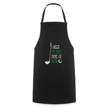 Golf Golfer Present Golf Player Golf Club Golf Ball - Cooking Apron - black - Front - AI Model Male 185 dark (185cm)