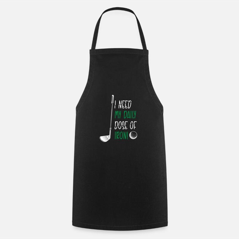 Golf Golfer Present Golf Player Golf Club Golf Ball - Cooking Apron - black