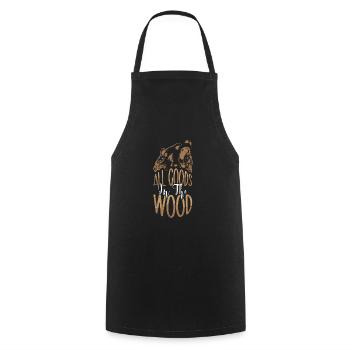 Camping Camper Present Nature Lovers - Cooking Apron - black - Front - AI Model Male 185 dark (185cm)