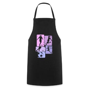Soccer Girls Footballer Women - Cooking Apron - black - Front - AI Model Male 185 dark (185cm)