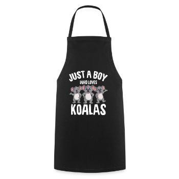 Koala Boy - Cooking Apron - black - Front - AI Model Male 185 dark (185cm)