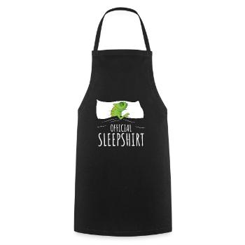 Chameleon sleep shirt - Cooking Apron - black - Front - AI Model Male 185 dark (185cm)