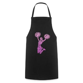 Cheerleading Cheerleader Girls Cheer - Cooking Apron - black - Front - AI Model Male 185 dark (185cm)