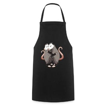 Opossum Filles Enfants Dames - Tablier de cuisine - noir - Devant - AI Model Male 185 dark (185cm)