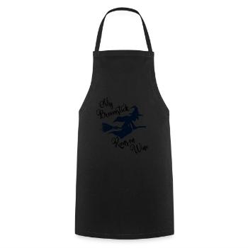 My Broomstick Runs on Wine product Funny - Cooking Apron - black - Front - AI Model Male 185 dark (185cm)