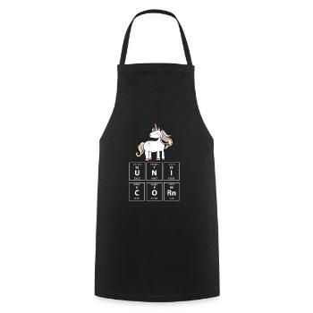 Unicorn chemistry unicorn rainbow gift - Cooking Apron - black - Front - AI Model Male 185 dark (185cm)