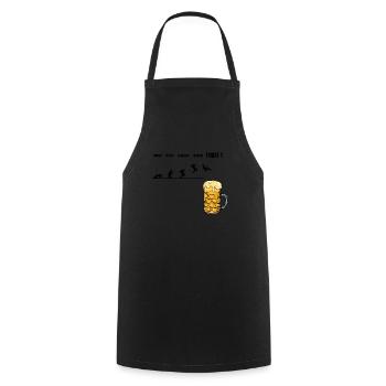 Dictons de bière drôles pour les buveurs de bière Amateurs de bière F - Tablier de cuisine - noir - Devant - AI Model Male 185 dark (185cm)