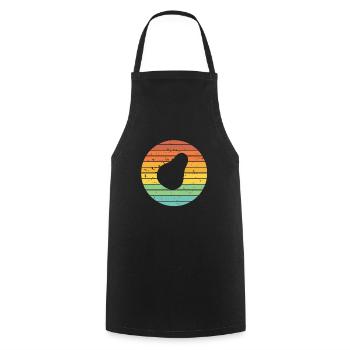 Avocat Vegan Lover Retro Veggie Diet Idée cadeau - Tablier de cuisine - noir - Devant - AI Model Male 185 dark (185cm)