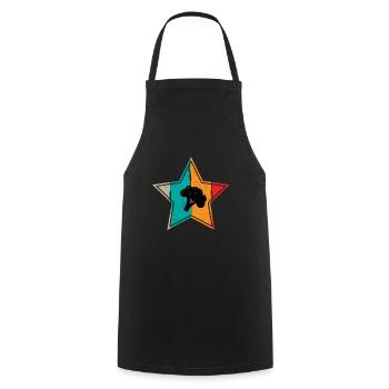 Broccoli Vegan Lover Retro Healthy Gift idea - Cooking Apron - black - Front - AI Model Male 185 dark (185cm)