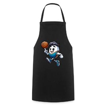 Easter Basketball Egg Sporty Easter Egg Decoration - Cooking Apron - black - Front - AI Model Male 185 dark (185cm)