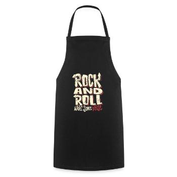 Rock and Roll - Kochschürze - Schwarz - Vorne - AI Model Male 185 dark (185cm)