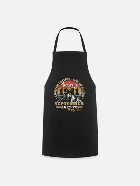 September 1941 Vintage Retro Geburtstagsgeschenk - Kochschürze - Schwarz