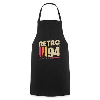 Rétro Classique 1994 Vintage Cadeau d’anniversaire - Tablier de cuisine - noir - Devant - AI Model Male 185 dark (185cm)