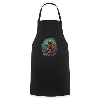 Plongeur - Tablier de cuisine - noir - Devant - AI Model Male 185 dark (185cm)