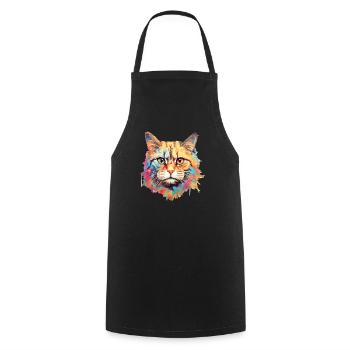 Chat - Tablier de cuisine - noir - Devant - AI Model Male 185 dark (185cm)
