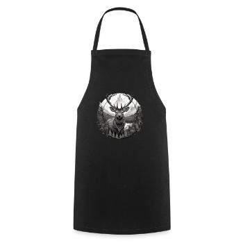 Cerf - Tablier de cuisine - noir - Devant - AI Model Male 185 dark (185cm)