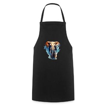 Elephant - Cooking Apron - black - Front - AI Model Male 185 dark (185cm)