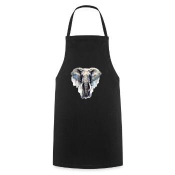 Elephant - Cooking Apron - black - Front - AI Model Male 185 dark (185cm)