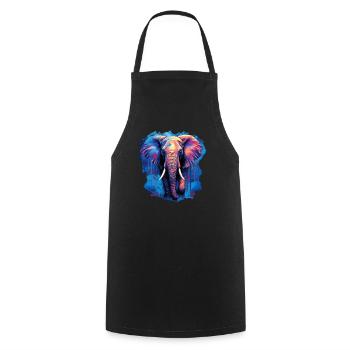 Elephant - Cooking Apron - black - Front - AI Model Male 185 dark (185cm)