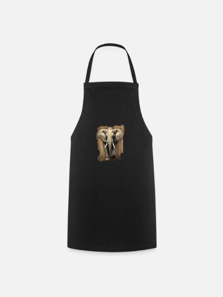 Éléphant - Tablier de cuisine - noir