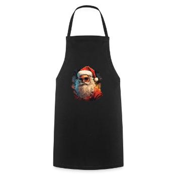 Père Noël - Tablier de cuisine - noir - Devant - AI Model Male 185 dark (185cm)