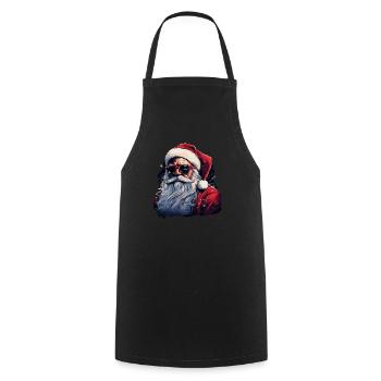 Père Noël - Tablier de cuisine - noir - Devant - AI Model Male 185 dark (185cm)