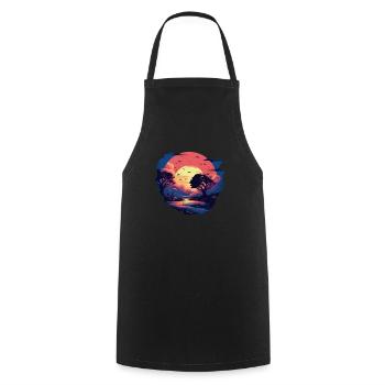 Paysage - Tablier de cuisine - noir - Devant - AI Model Male 185 dark (185cm)