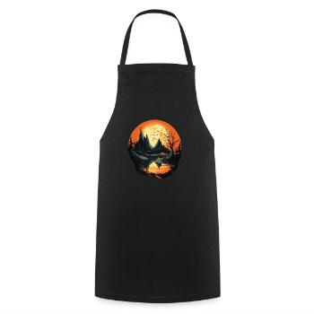Paysage - Tablier de cuisine - noir - Devant - AI Model Male 185 dark (185cm)