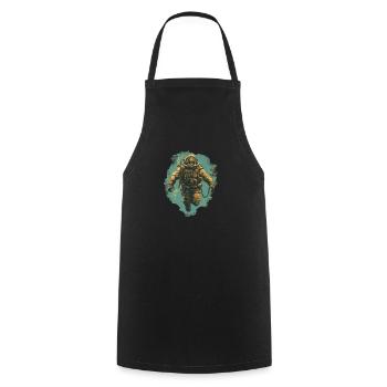 Plongeur - Tablier de cuisine - noir - Devant - AI Model Male 185 dark (185cm)