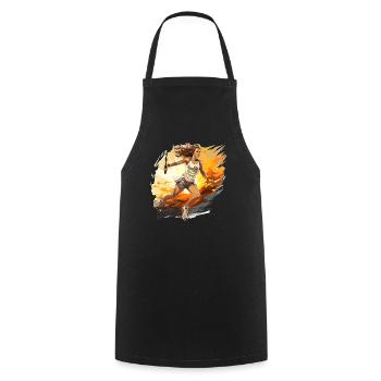 Joueur de tennis - illustration - Tablier de cuisine - noir - Devant - AI Model Male 185 dark (185cm)