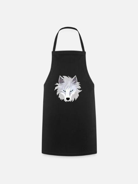 Wolf - Illustration - Kochschürze - Schwarz