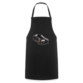 Car - Illustration - Cooking Apron - black - Front - AI Model Male 185 dark (185cm)