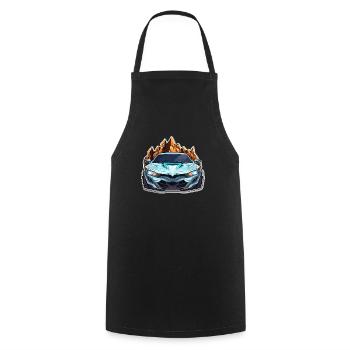 Voiture - Illustration - Tablier de cuisine - noir - Devant - AI Model Male 185 dark (185cm)