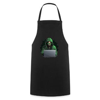 Hacker éthique - Illustration - Tablier de cuisine - noir - Devant - AI Model Male 185 dark (185cm)