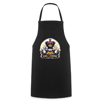 King of Gaming - Controller and Crown Illustration - Cooking Apron - black - Front - AI Model Male 185 dark (185cm)