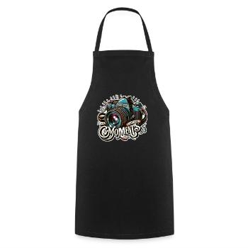Capture Moments - Camera Illustration - Cooking Apron - black - Front - AI Model Male 185 dark (185cm)