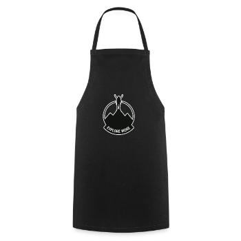 Explore more - Wanderer - Cooking Apron - black - Front - AI Model Male 185 dark (185cm)